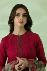 Sapphire - Winter 3PC Dhanak  Embroidered Suit - BFB0094